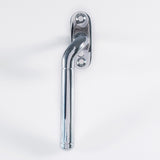 CRANKED LOCKING ESPAG. HANDLE LEFT HAND - POLISHED CHROME - 110MM - EACH