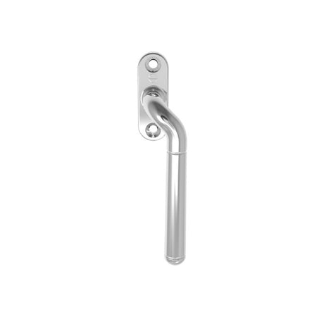 CRANKED LOCKING ESPAG. HANDLE RIGHT HAND - POLISHED CHROME - 110MM - EACH