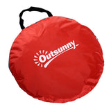 Outsunny Pop-up Portable Beach Tent-Red