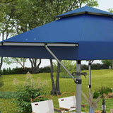 Outsunny 5 x 3m Height Adjustable Pop-Up Gazebo, with Accessories - Blue