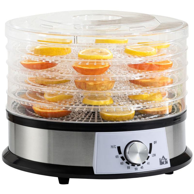 HOMCOM 40-70℃ Five-Tray Food Dehydrator