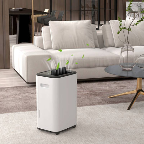 HOMCOM 6000mL Portable Dehumidifier with 24H Timer, 3 Dehumidifying Modes, 20L/Day, for Home Laundry Basement