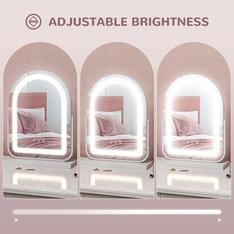 HOMCOM 33 x 44.5cm LED Vanity Mirror - White