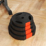 SPORTNOW Olympic Weight Plates Set, with Two 10kg and Two 5kg weights, Black