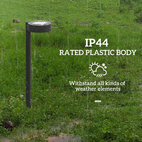 Outsunny Solar Lights Outdoor Garden Stake 8 Pack Pathway Lighting, Solar Stake Lights with Auto On/Off LED, IP44 Waterproof Plastic Outdoor Garden Lighting for Path, Patio and Landscape