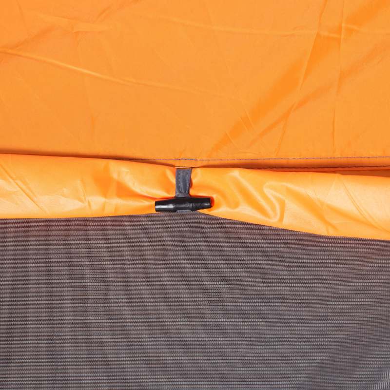 Outsunny 4 Person Pop-up Camping Tent Family Tent with Ground Sheet, 4 Windows and Portable Carry Bag for Beach Outdoor Trip, Orange