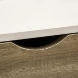 HOMCOM Coffee Table, Modern Tea Table with Open Storage Shelves, Two Drawers and Solid Wood Legs, Coffee Tables for Living Room, Bed Room, White