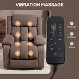 HOMCOM Eight-Point Massage Electric Lift Chair - Dark Brown