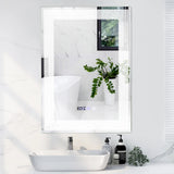 LED Wall Mounted Anti-Fog HD Vanity Mirror with 3 Color Adjustable Lights