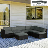 Outsunny Set of 14 Dining Set Cushions - Grey