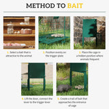 Outsunny Metal Rat Trap with Single Door, for Small Animals, Dark Green