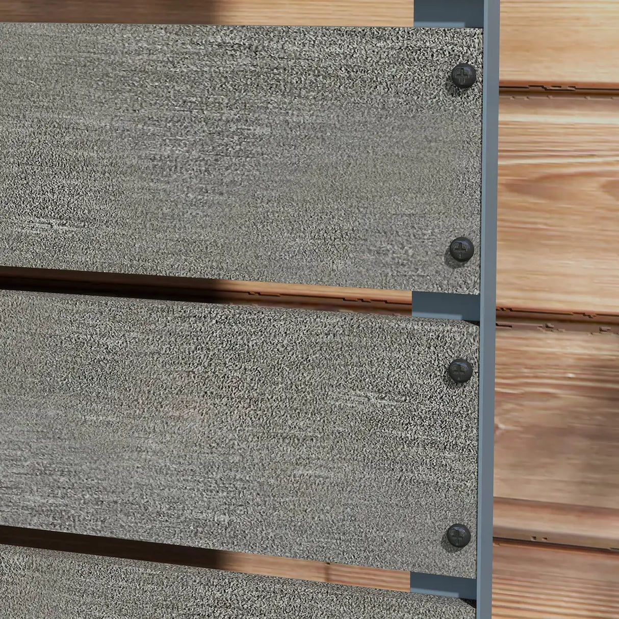 Outsunny Garden Planter with Trellis Wooden Planter for Garden & Patio Family Use, Grey