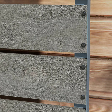 Outsunny Garden Planter with Trellis Wooden Planter for Garden & Patio Family Use, Grey