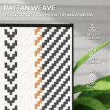 Outsunny Set of Two Rattan Reclining Garden Chairs - Multicolour