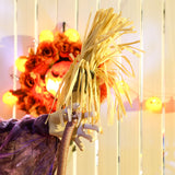 Outsunny 6ft Animated Witch Decoration, with Sound - Purple/White