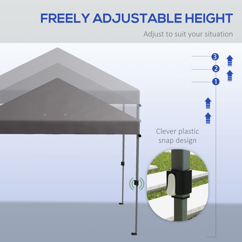 Outsunny 3 x 3m Pop-Up Gazebo, with Accessories - Grey