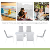 Outsunny Seven-Piece Outdoor Dining Set - Grey