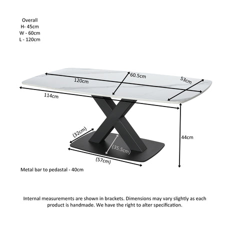 Coffee Table - In White Stone
