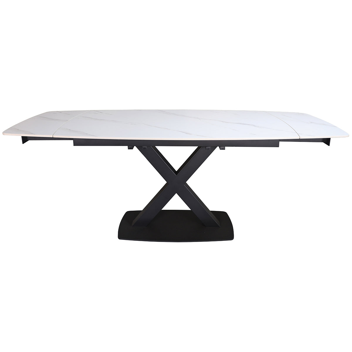 Medium Extending Dining Table 140-200cm - In White Stone