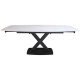 Medium Extending Dining Table 140-200cm - In White Stone