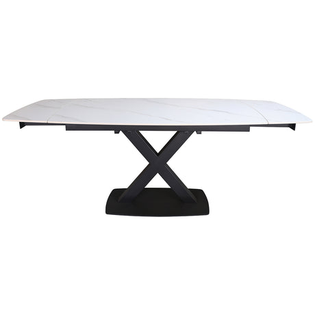 Medium Extending Dining Table 140-200cm - In White Stone