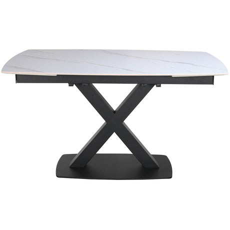 Medium Extending Dining Table 140-200cm - In White Stone