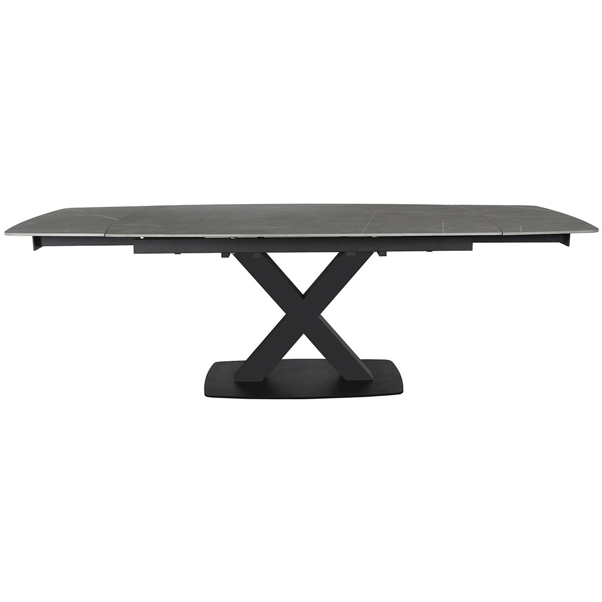 Large Extending Dining Table 160-240cm - In Grey Stone