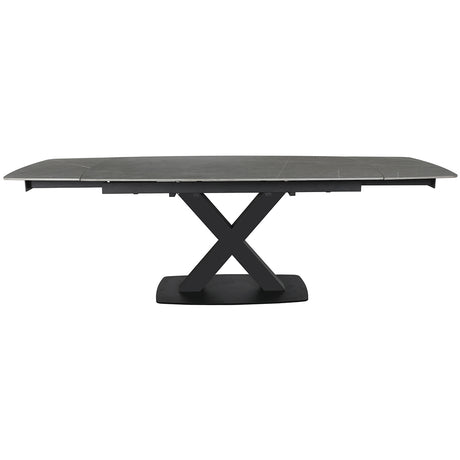 Large Extending Dining Table 160-240cm - In Grey Stone