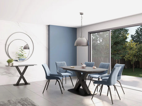Small Fixed Dining Table - In Grey Stone