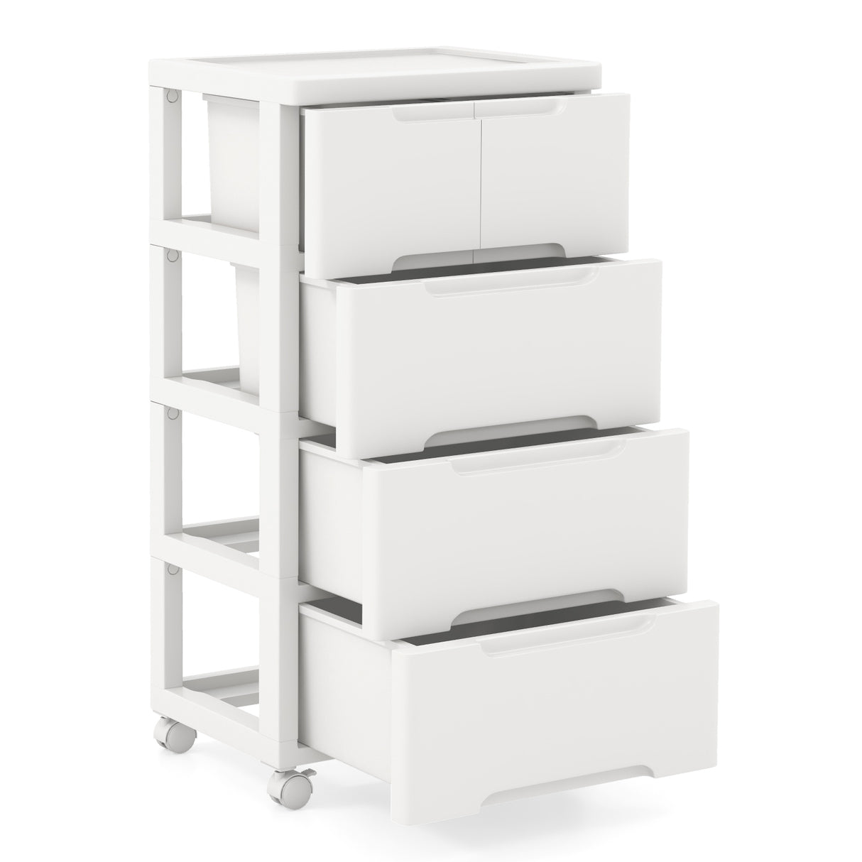Rolling Storage Cabinet with Universal Wheels and 5/6/7 Drawers-5 Drawers