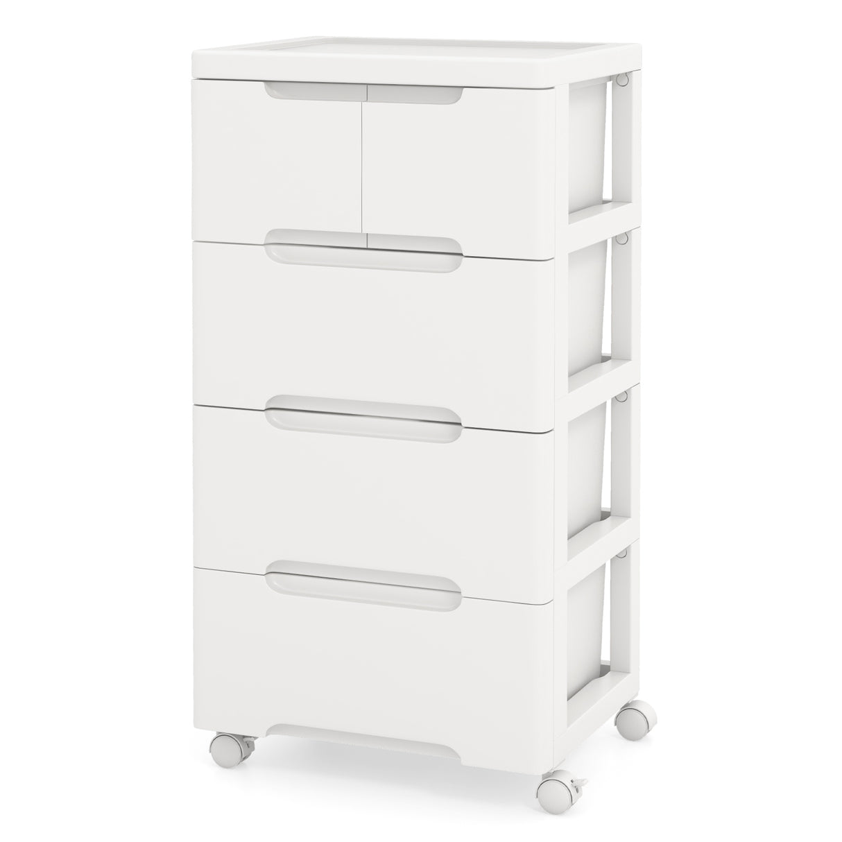 Rolling Storage Cabinet with Universal Wheels and 5/6/7 Drawers-5 Drawers