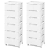 Rolling Storage Cabinet with Universal Wheels and 5/6/7 Drawers-7-Drawer