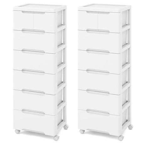 Rolling Storage Cabinet with Universal Wheels and 5/6/7 Drawers-7-Drawer