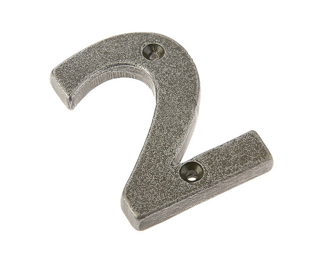 Valley Forge Door Numerals Pewter No. 2