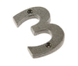 Valley Forge Door Numerals Pewter No. 3