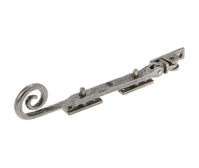 Valley Forge Curly Tail Casement Stays 203x15x6mm Pewter