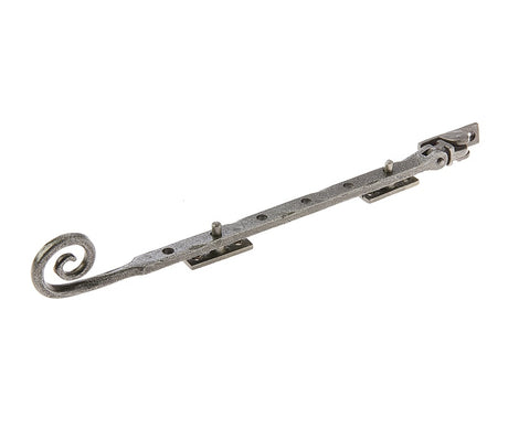 Valley Forge Curly Tail Casement Stays 305x15x6mm Pewter