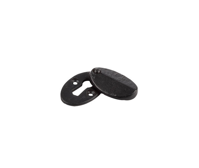 Valley Forge Oval Covered Escutcheon 50x31x9mm Black