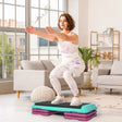HOMCOM 3-Level Aerobic Step 10/15/20cm Steppers for Exercise Workout w/ Non-Slip Top Compact Stepper Home Office Indoor Outdoor Fitness Equipment