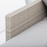 Outsunny Three-Piece Corner Rattan Set, with Glass Tables