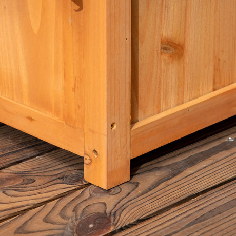 Outsunny Raised Garden Bed with Arch Trellis, Freestanding Garden Planter Box for Vine Climbing Plant Flower Herb, Brown