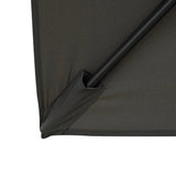 Outsunny Cantilever Parasol 360 Degree Rotation Angle Adjustment Outdoor Market Garden Umbrella - Dark Grey