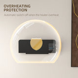 HOMCOM 2000W Wall Mounted Heater, 18-45C Temperature, Black