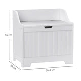 HOMCOM 61L Home Storage Chest - White