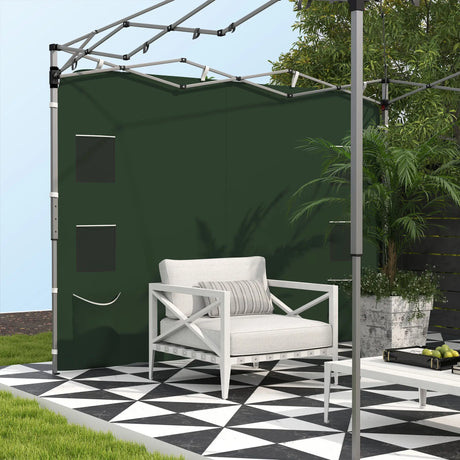 Outsunny 195 x 295cm Replacement Gazebo Sidewall - Green