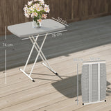 Outsunny Minimal Folding Outdoor Table - Grey/White