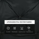 Outsunny 2 Seater Bench Pad, Garden Chair Cushion with Back and Ties for Indoor and Outdoor Use, 98 x 100 cm, Black