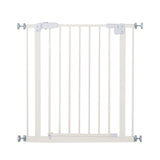 PawHut Pressure Fit Safety Gate, Adjustable Dog Gate, Pet Barrier for for Doorways, Staircases and Hallways with Auto Close, Double Locking, Opening 74-80cm, White