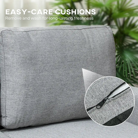 HOMCOM Three-Seater Storage Sofa Bed - Grey