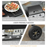 Outsunny 2 x 2.8kW Burner Gas BBQ - Grey